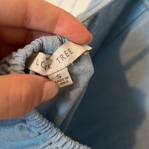 Blue Mini Dress with Tie Back - Picture 3 of 4